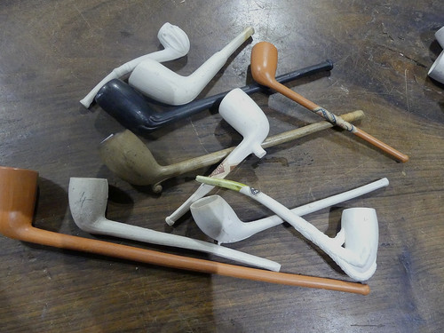 Lot pipes terre - 10, cuite