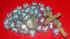 ancien chapelet grains cristal