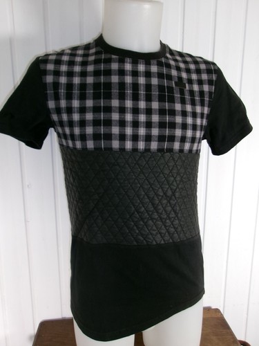 Shirt noir gris matière - t-shirt, noir/gris