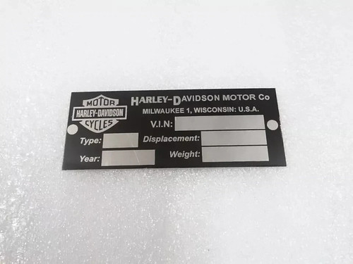 Plaque données pour harley - de,