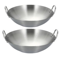 Poêle wok en acier inoxydable