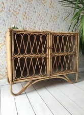 Enfilade Vintage En Rotin, Meuble Buffet