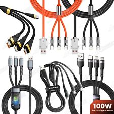 3 Way Multi USB-C Micro Fast Charging Cable for Smartphone Sound Box ...