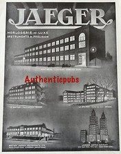 ADVERTISE JAEGER NAVY WATCHMAKER COUNTER WATCH 1932 FACTORIES FRENCH AD
