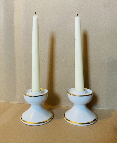Bougeoirs porcelaine 1960 - bougeoirs,