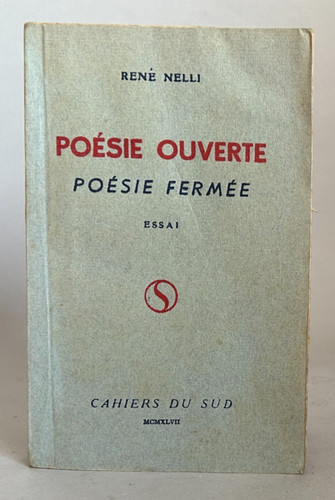 René nelli poésie ouverte - rené,