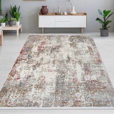 Tapis contemporain salon motif unique style abstrait multicolore