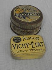 Lot de deux boites : "Pastilles Vichy-Etat" et "Sucre d'Orge Vichy Lardy"