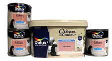 Lot Peinture DULUX VALENTINE "Vieux Rose" MAT Velouté 2,5L + 3 X 0,5L