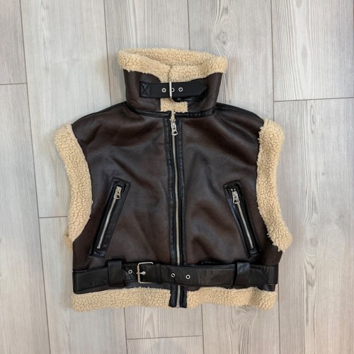 Zara brown faux leather - brown,
