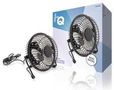 OCCASION - Mini Ventilateur de bureau - NOIR  USB 13cm diam Métal NOIR