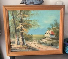 Peinture Paysage, maison