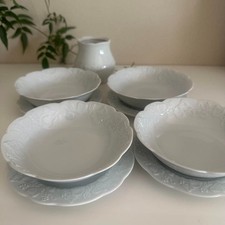 Limoges Lierre Sauvage Dessert Cup Saucer 4 Set / Pot