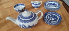 lot service thé Old Willow english Ironstone