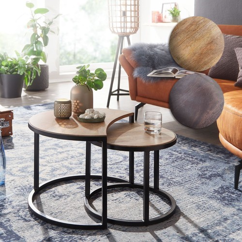 Finebuy tables gigogne bois - gigogne,