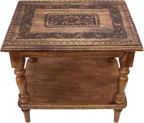 Solid wood end table hand - solid,