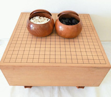 Japanese Go Board with Leg Goban MASAME IGO Game with Go stones  Vintage  #410