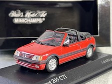 Minichamps 1:43 Peugeot 205 CTi Cabriolet 1990 Red Boxed