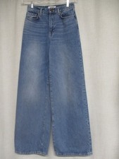 LA LIGNE Jean blue denim wide leg jeans pants sz  25