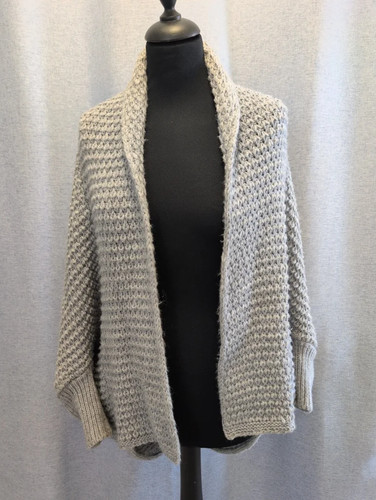 Gilet cape cocon - cape, gris