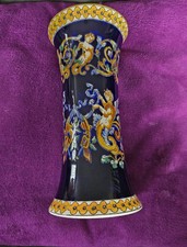 Céramique faience Gien bleu Renaissance Lot 1 Vase Et Un Vide Poche .état Neuf