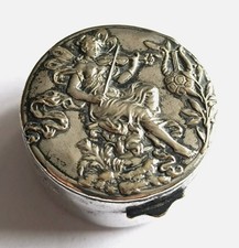 Boîte ronde ancienne métal