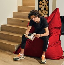 Pouf Géant XXL Intérieur et Extérieur, Déhoussable, Salon, Jardin, Deco Arts Rou