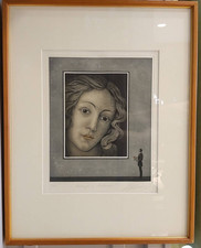 Volker Kuhn Etching "Hommage to Botticelli" Signed 59/300 Framed German Art