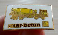 BEAUTIFUL PIN'S VINTAGE TRANSPORT BUILDING INTER CONCRETE SPINNING TOP TRUCK EGF