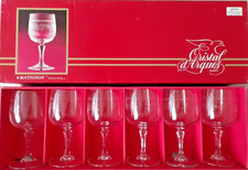 Cristal d'arques 6 Verres a vin blanc ou a porto modèle Matignon comme neuf
