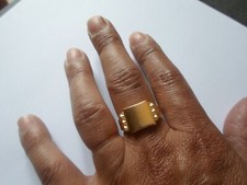 bague en plaqué or Oria, chevalière, t. 60