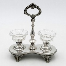 Salière double en métal