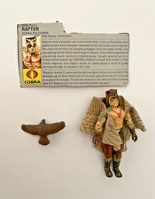1987 Gi Joe ARAH Raptor Action Figure with File Card and Falcon