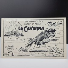 Postcard La Caverna Hotel Carlsbad Caverns National Park New Mexico Ad  1930s