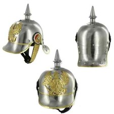 WW1 ALLEMAND FR PICKELHAUBE ACIER & LAITON CASQUE MILITAIRE PRUSSIEN