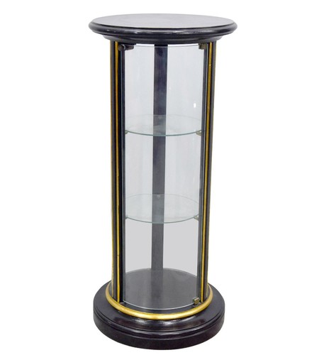 Vitrine ronde magasin bois - magasin,