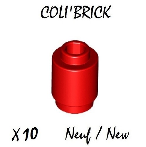 Lego 3062 10x brique - brique, ronde
