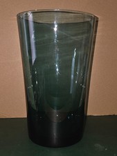 Grand vase bleu vert en verre
