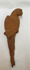 CAST IRON PARROT PATINA RUST DECORATION HOME AND GARDEN 34 CM
