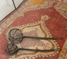 Rare Folk Art 2 Beautiful Handmade Wire Ladles 19th Century