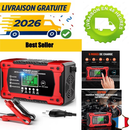 Chargeur batterie 12v 10a - batterie,