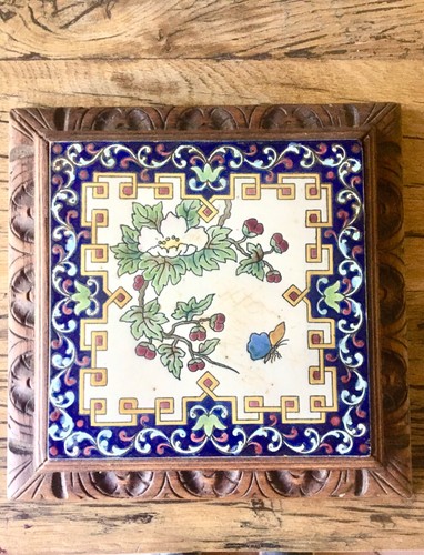 Ancien dessous plat emaux - ancien,