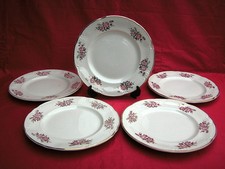 5 assiettes à dessert boch