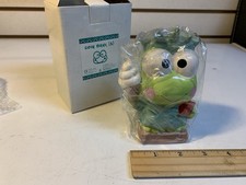 Vintage Sanrio 1996 Keroppi Ice Cream Coin Piggy Bank Ceramic Clay Hello Kitty