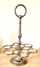 PORTE OEUFS CO / CO. DE CAFE BISTRO METAL GENRE ETAIN .HAUT 26 CM VERS 1930 / 50