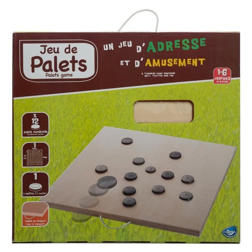 Jeu palets bois 70x70cm - en,