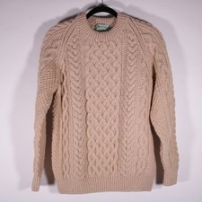 Inverallan 1A Cable Knit Wool Crewneck Sweater 42" Medium