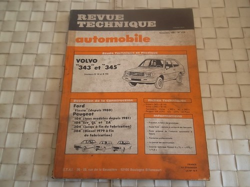 Revue technique volvo 343 - technique,