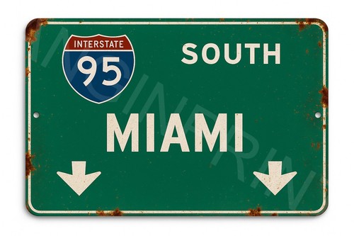 Aluminum highway sign - highway,