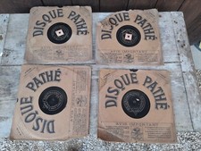 lot 4 disques phonographe gramophone Pathé grenier